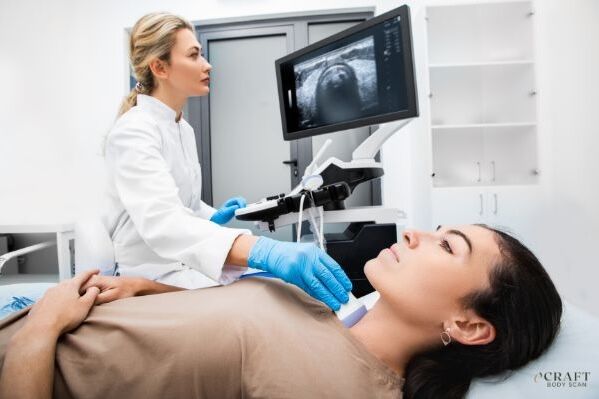 what does a blocked carotid artery look like on ultrasound.